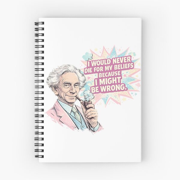 Item preview, Bertrand Russell Inspired "I Would Never Die for My Beliefs Because I Might Be Wrong" Pop Art Philosopher Quote designed and sold by Donsean22.