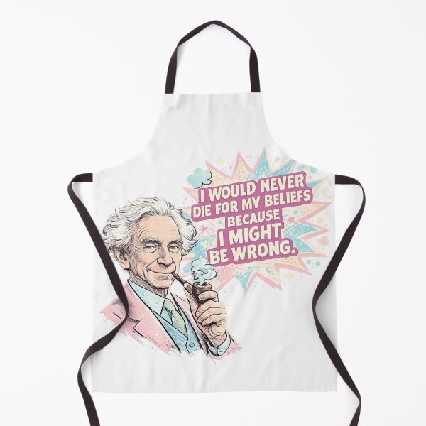 Item preview, Bertrand Russell Inspired "I Would Never Die for My Beliefs Because I Might Be Wrong" Pop Art Philosopher Quote designed and sold by Donsean22.