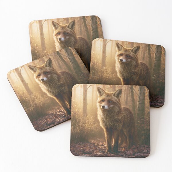 Item preview, Red Fox in Autumn Forest, Wildlife designed and sold by GuildedWordGraphics.