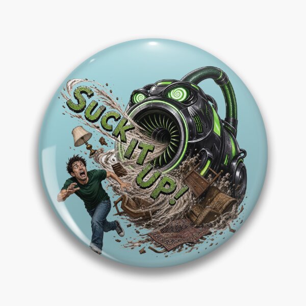 Item preview, Suck It Up! – Funny Monster Vacuum Chaos | Cleaning Humor Graphic Design designed and sold by puzzell.