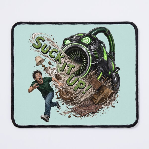 Item preview, Suck It Up! – Funny Monster Vacuum Chaos | Cleaning Humor Graphic Design designed and sold by puzzell.