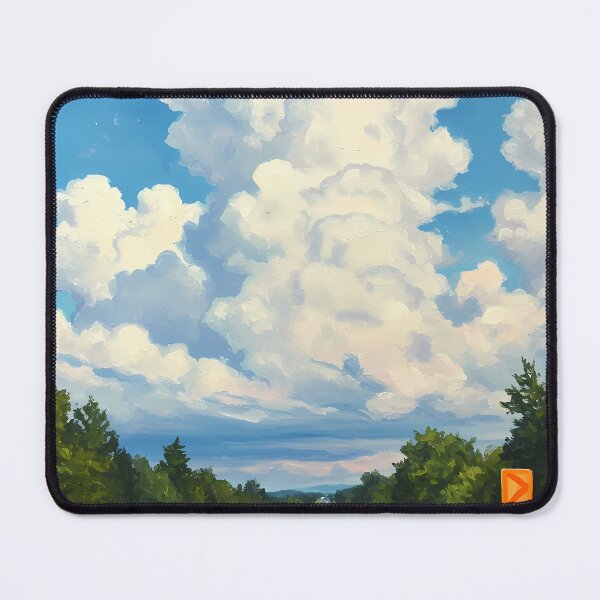 Item preview, Summer Road Trip - Majestic Cumulus Clouds Oil Painting designed and sold by ondante.