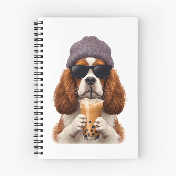 Item preview, Hipster Cavalier King Charles Spaniel Drinking Boba Tea | Cute Dog Lover Design designed and sold by Fredster1966.