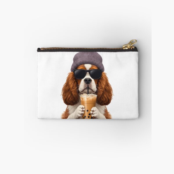 Item preview, Hipster Cavalier King Charles Spaniel Drinking Boba Tea | Cute Dog Lover Design designed and sold by Fredster1966.