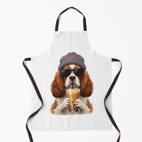 Item preview, Hipster Cavalier King Charles Spaniel Drinking Boba Tea | Cute Dog Lover Design designed and sold by Fredster1966.