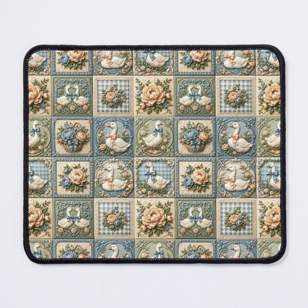 Item preview, Geese Patchwork Cozy Cottage Garden designed and sold by scicilysimonee.