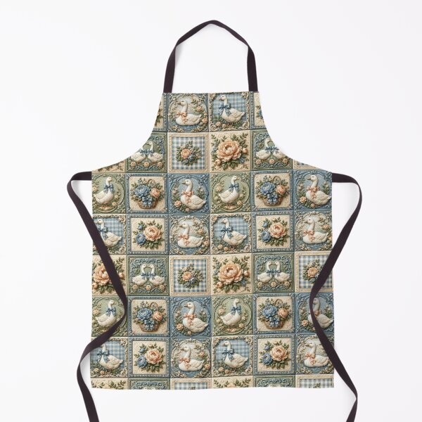 Item preview, Geese Patchwork Cozy Cottage Garden designed and sold by scicilysimonee.