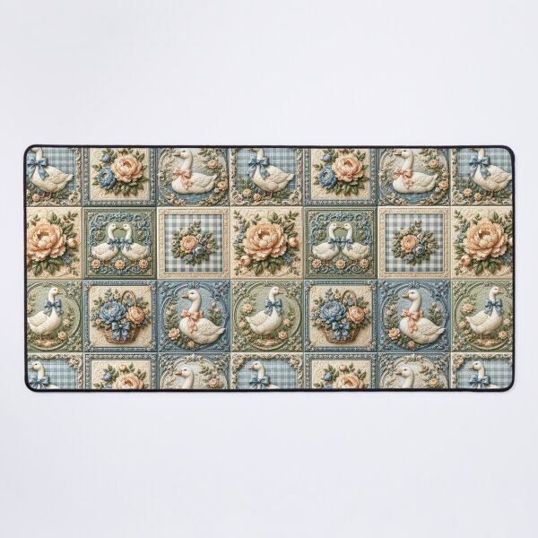 Item preview, Geese Patchwork Cozy Cottage Garden designed and sold by scicilysimonee.