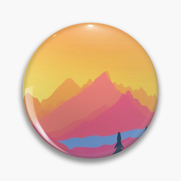 Item preview, Golden Hour Peaks: Minimalist Vector Mountain Landscape designed and sold by Pierce Millington Gallery.