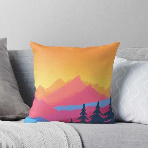 Item preview, Golden Hour Peaks: Minimalist Vector Mountain Landscape designed and sold by Pierce Millington Gallery.