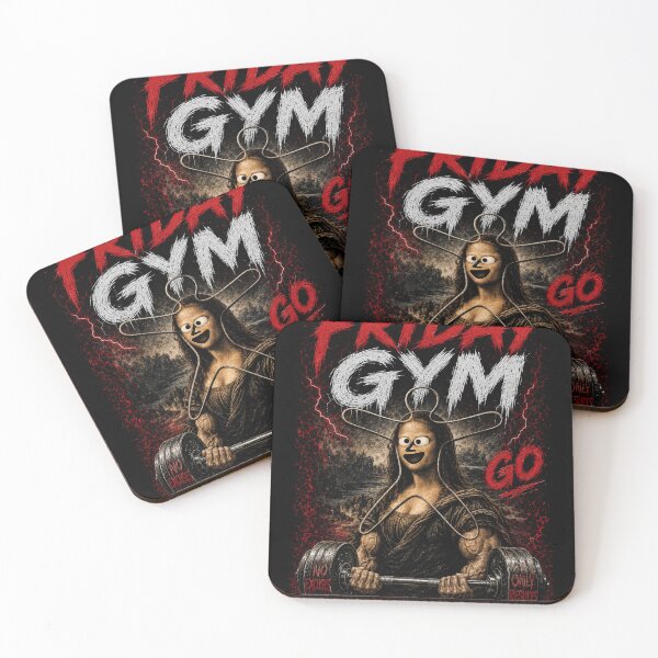 Item preview, Friday Gym Go Creepy Mona Lisa Funny Horror Fitness Meme T-Shirt designed and sold by Digistore1221.