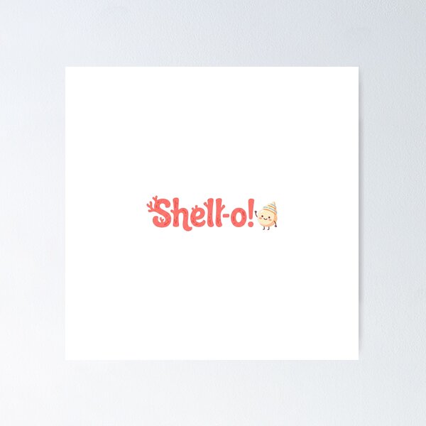 Item preview, Shell-o Funny Summer Seashell Beach Tee designed and sold by 7Four1 Designs.