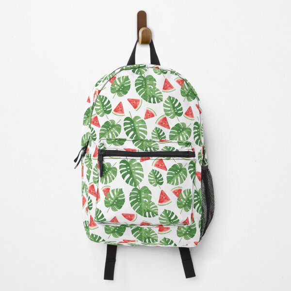 Item preview, Watermelon Splash: Watercolor Monstera & Fruit Slices designed and sold by BeachWhisper.