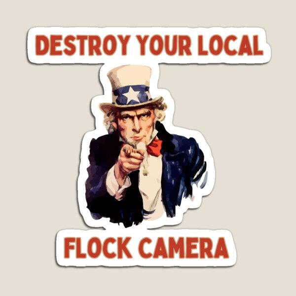 Item preview, Uncle Sam Wants You To Destroy Your Local Flock Camera  designed and sold by NoKingsNoCrowns.