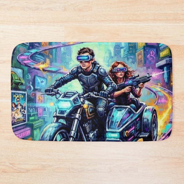 Item preview, Ready Player One Cyberpunk Sci-Fi Adventure Tribute Art Poster designed and sold by Art's Diner.