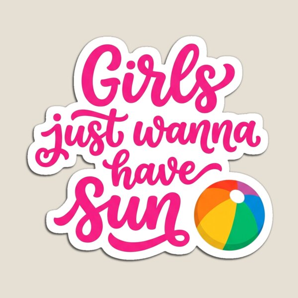 Item preview, Girls Just Wanna Have Sun Funny Summer Beach Tee designed and sold by 7Four1 Designs.