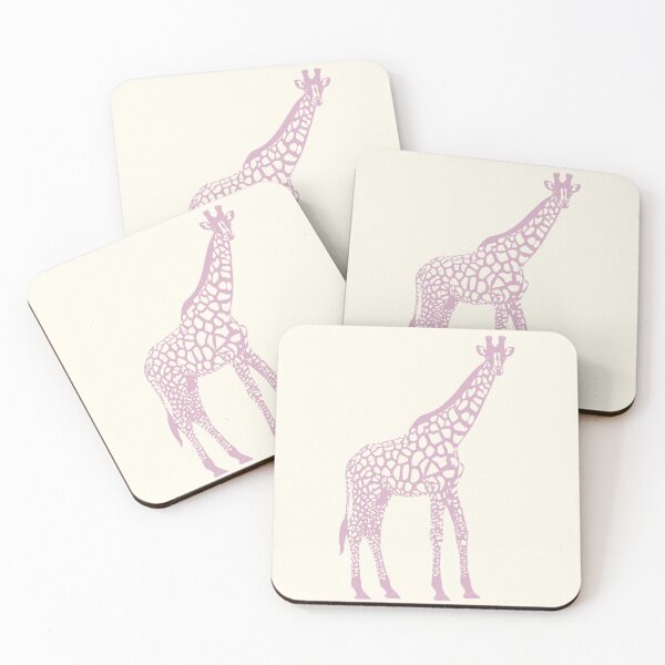 Item preview, Minimal Monochrome Giraffe Line Art Scandinavian Style Animal Illustration Dusty Pink designed and sold by Nasdigitalart.