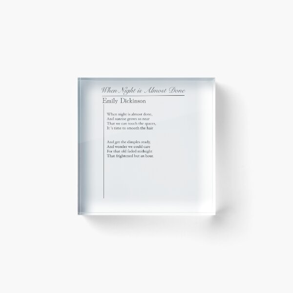 Item preview, When Night Is Almost Done — Emily Dickinson Sunrise Poetry Art designed and sold by The Prose Atelier.
