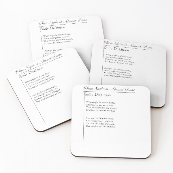 Item preview, When Night Is Almost Done — Emily Dickinson Sunrise Poetry Art designed and sold by The Prose Atelier.