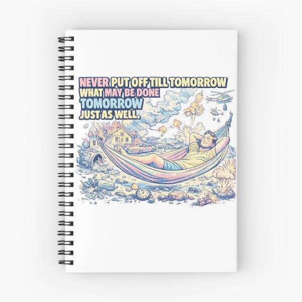 Item preview, Mark Twain Inspired Quote Art – "Never put off till tomorrow what may be done day after tomorrow just as well."  | Hammock Chaos Pop Art Quote designed and sold by Donsean22.