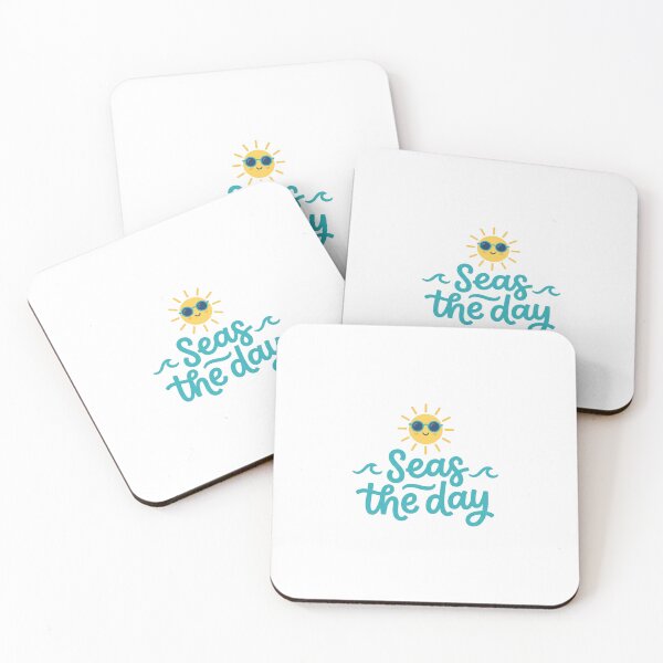 Item preview, Seas the Day Funny Summer Beach Sun Tee designed and sold by 7Four1 Designs.