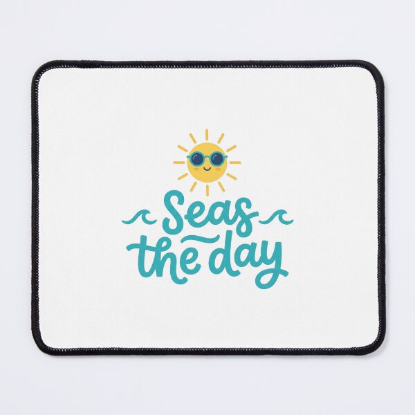 Item preview, Seas the Day Funny Summer Beach Sun Tee designed and sold by 7Four1 Designs.