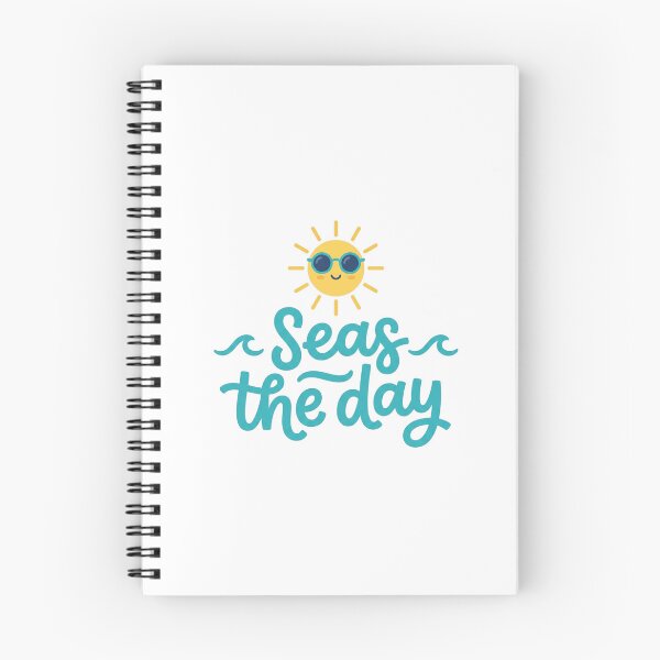 Item preview, Seas the Day Funny Summer Beach Sun Tee designed and sold by 7Four1 Designs.