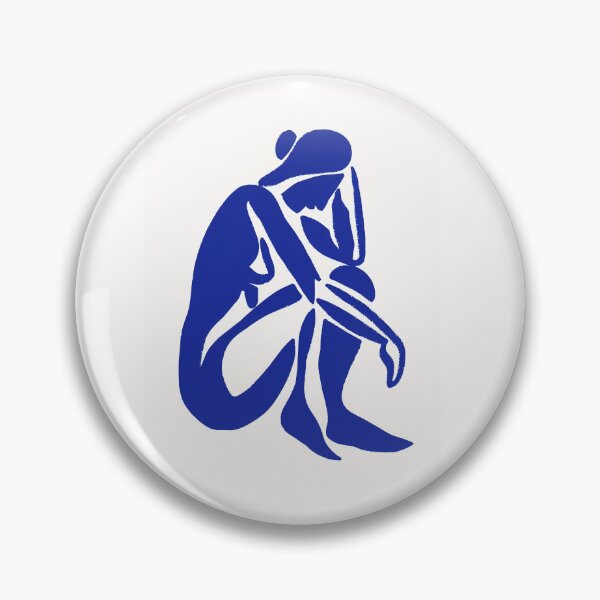 Item preview, Cobalt Serenity: Matisse Inspired Abstract Blue Nude designed and sold by Pierce Millington Gallery.