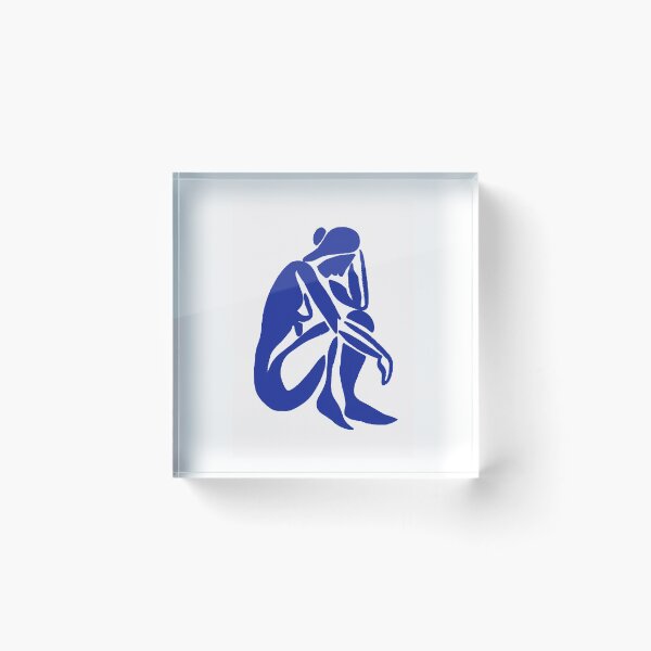 Item preview, Cobalt Serenity: Matisse Inspired Abstract Blue Nude designed and sold by Pierce Millington Gallery.