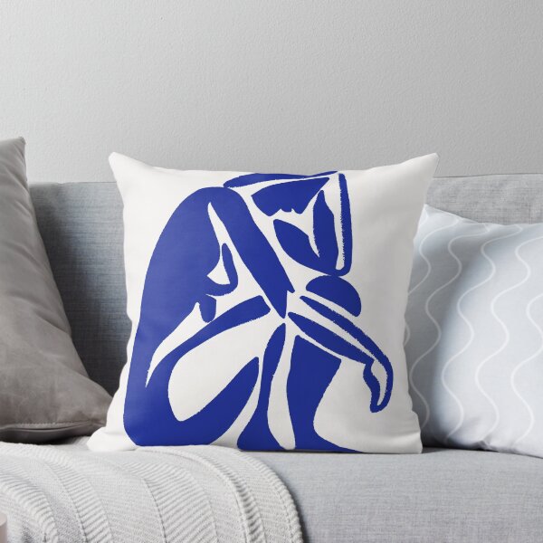 Item preview, Cobalt Serenity: Matisse Inspired Abstract Blue Nude designed and sold by Pierce Millington Gallery.