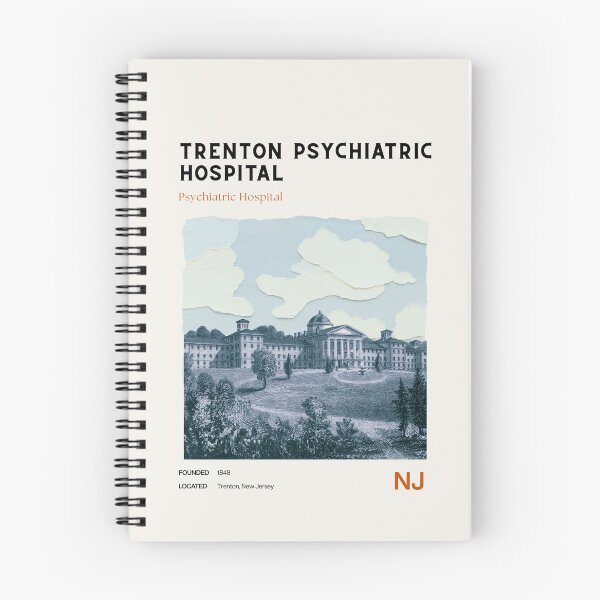 Item preview, Trenton Psychiatric Hospital Midcentury Modern Travel Poster designed and sold by GhostlyWorld.