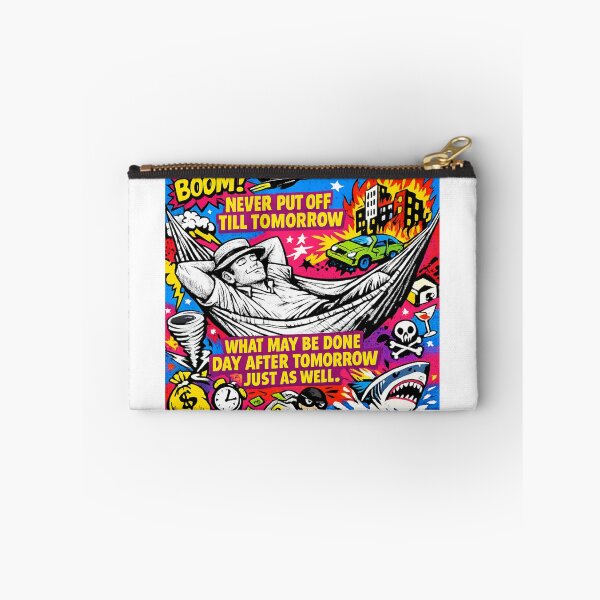 Item preview, Funny Mark Twain Inspired Quote Art – "Never put off till tomorrow what may be done day after tomorrow just as well."  | Hammock Chaos Pop Art Quote designed and sold by Donsean22.