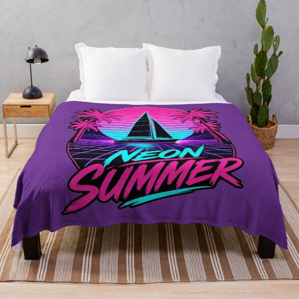 Item preview, Neon Summer – Retro Synthwave Sailboat | Tropical Sunset Vaporwave Design designed and sold by puzzell.