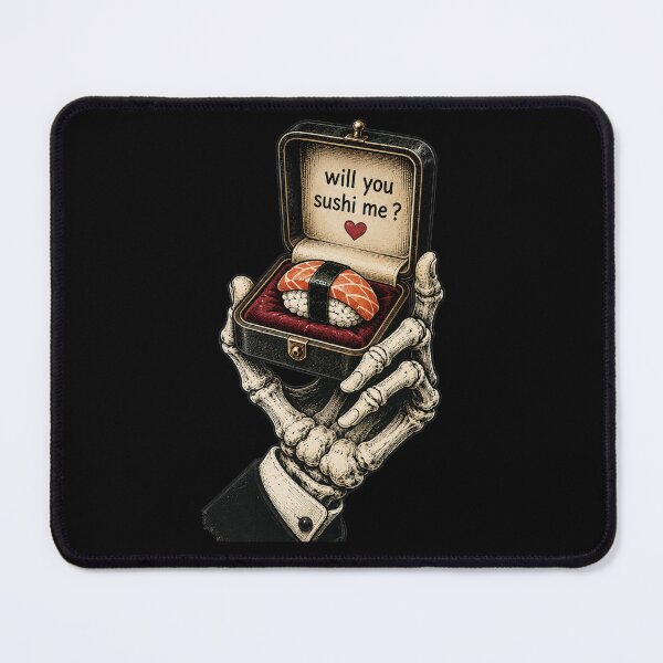 Item preview, Will You Sushi Me? Skeleton Sushi Proposal Funny Halloween Pun Gift designed and sold by HectorStore11.