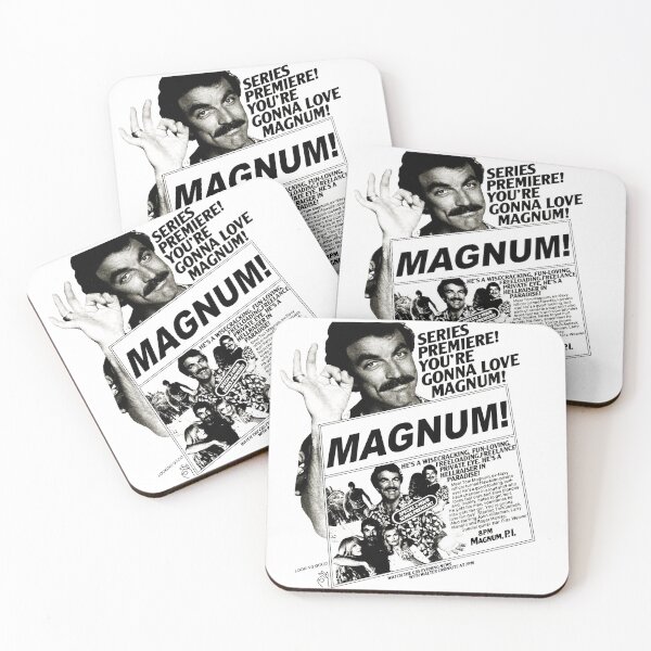 Aperçu de l'œuvre Publicité pour l'émission télévisée MAGNUM créée et vendue par The Retromotel.