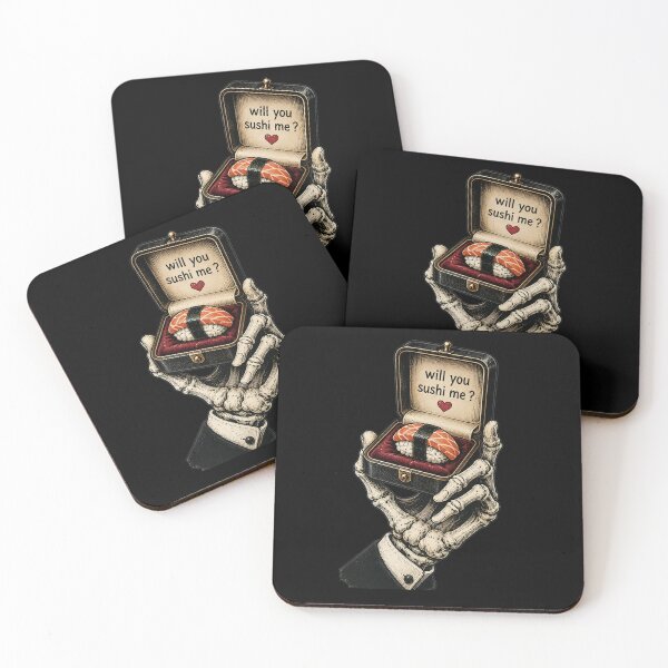 Item preview, Will You Sushi Me? Skeleton Sushi Proposal Funny Halloween Pun Gift designed and sold by HectorStore11.