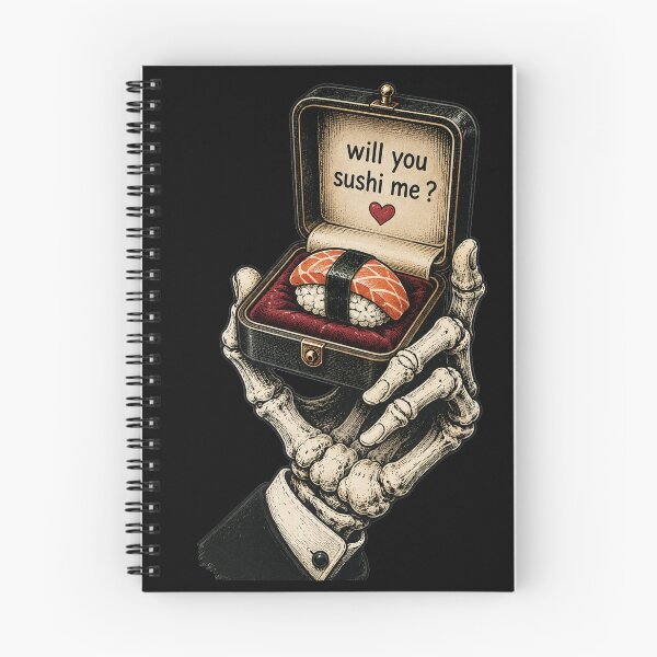 Item preview, Will You Sushi Me? Skeleton Sushi Proposal Funny Halloween Pun Gift designed and sold by HectorStore11.