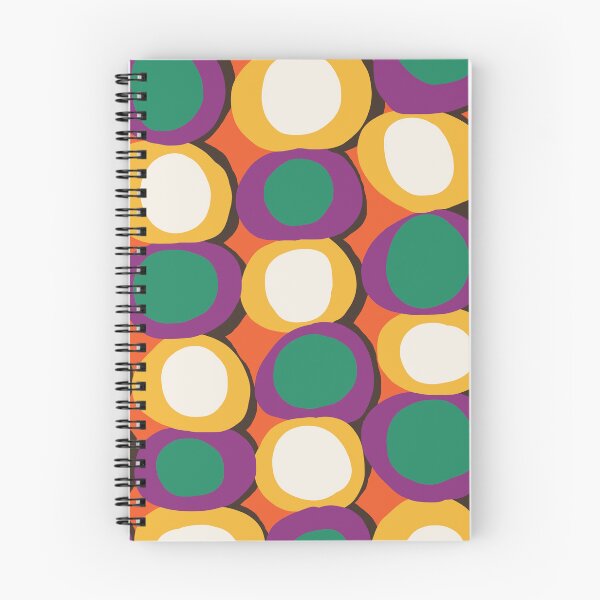 Item preview, Colorful Retro Pop Circles in Orange, Mustard Yellow, Purple and Green designed and sold by Deutschic.