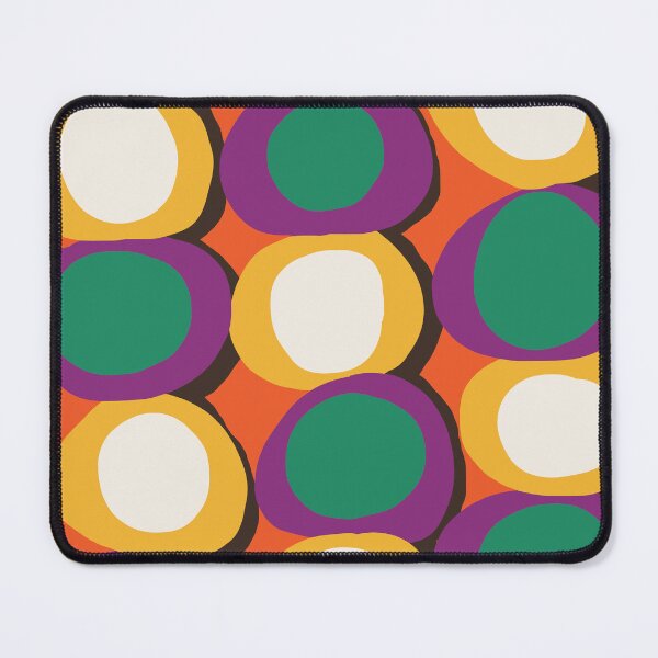 Item preview, Colorful Retro Pop Circles in Orange, Mustard Yellow, Purple and Green designed and sold by Deutschic.