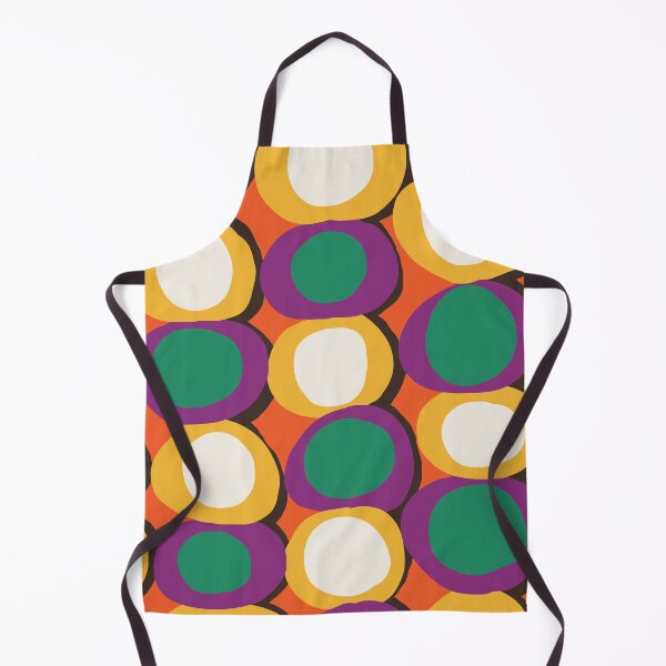 Item preview, Colorful Retro Pop Circles in Orange, Mustard Yellow, Purple and Green designed and sold by Deutschic.