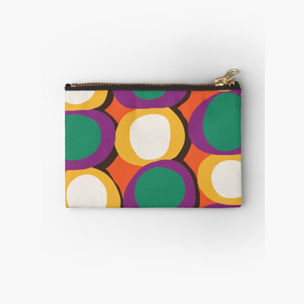 Item preview, Colorful Retro Pop Circles in Orange, Mustard Yellow, Purple and Green designed and sold by Deutschic.