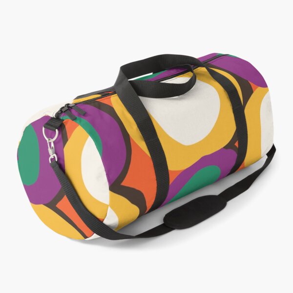 Item preview, Colorful Retro Pop Circles in Orange, Mustard Yellow, Purple and Green designed and sold by Deutschic.