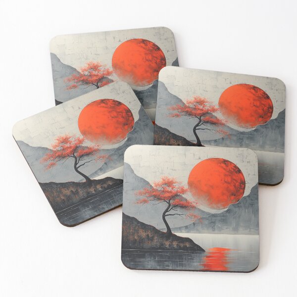 Item preview, Crimson Echoes over the Silent Waters designed and sold by Pierce Millington Gallery.