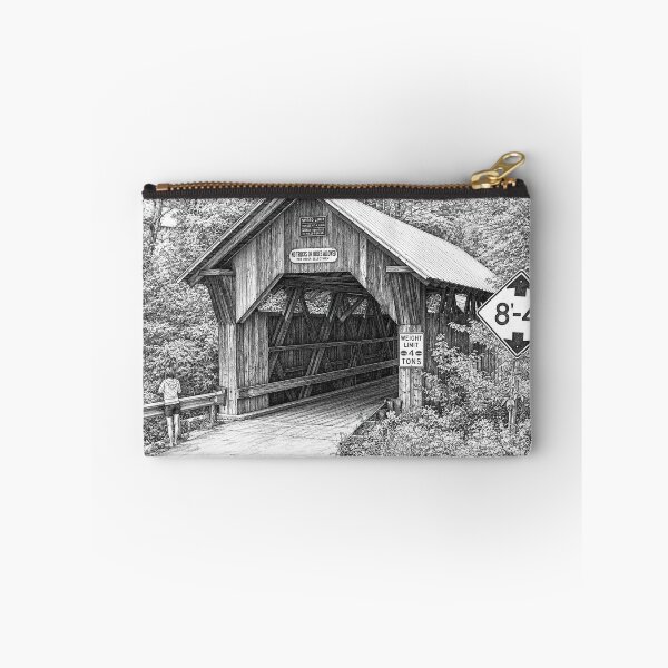 Item preview, Graphene sketch of Emily's Covered Bridge designed and sold by gotucoveredart.