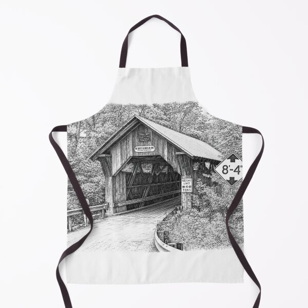 Item preview, Graphene sketch of Emily's Covered Bridge designed and sold by gotucoveredart.