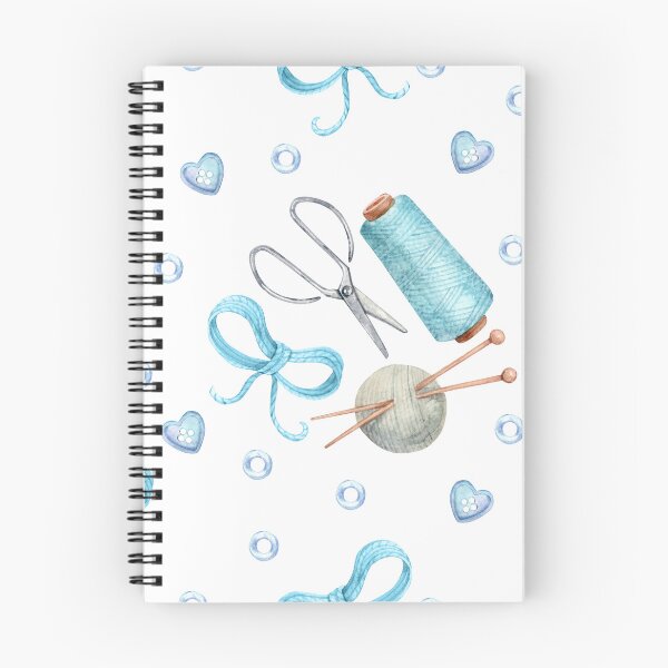 Item preview, Sewing & Knitting Watercolor Seamless Pattern Scissors, Thread, Bows & Buttons designed and sold by White Rabbit Design .