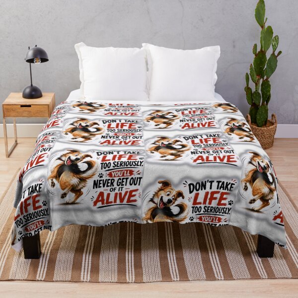Item preview, Elbert Hubbard Inspired Dog Chasing Tail Quote | Don't Take Life Too Seriously, You'll Never Get Out Of It Alive designed and sold by Donsean22.