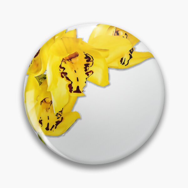 Item preview, Yellow Cymbidium Orchids with Dark Red Centers designed and sold by Vibrantiz-Flora.
