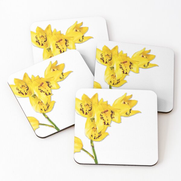 Item preview, Yellow Cymbidium Orchids with Dark Red Centers designed and sold by Vibrantiz-Flora.