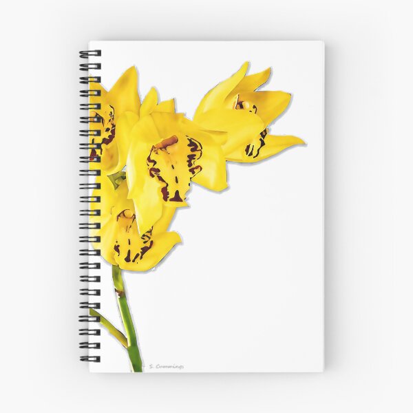 Item preview, Yellow Cymbidium Orchids with Dark Red Centers designed and sold by Vibrantiz-Flora.